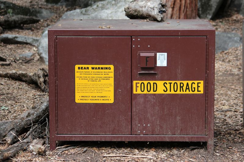 Food storage for bear safety