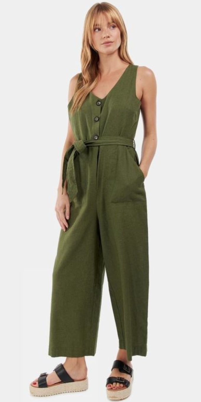 Trending Multi Pocket Safari Style Belt Jumpsuit - Long Sleeve Women Rompers (TBL1)(BCD3)(F33)